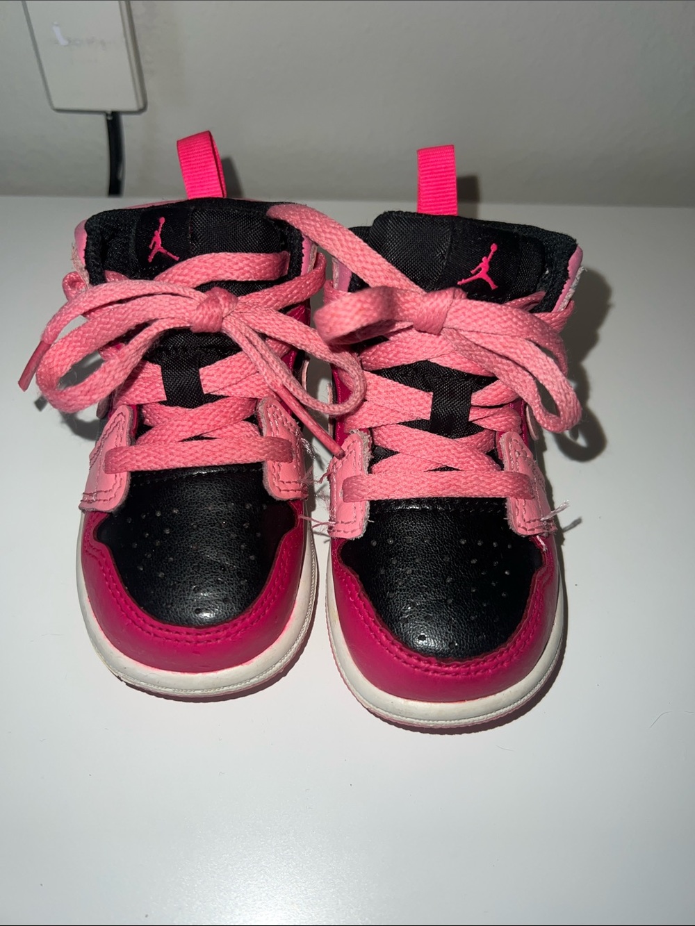 Nike Jordan 1s 5c Hot Pink and Black High-Top Sneakers